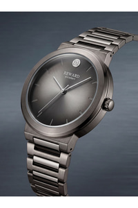 Excellent 41 mm Erkek Kol Saati Füme Çelik Kordonlu İnce Kasa