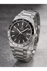 Excellent Erkek Kol Saati 42 mm İnce Kasa Gümüş Renkli Çelik Saat