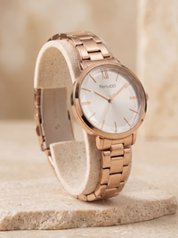 Ferrucci 36 mm Rose Gold Kadın Kol Saati Çelik Kordon Açık Gümüş Kadran