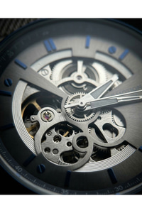 For Motion Otomatik Erkek Kol Saati 42 mm Açık Mekanizmalı Hasır Çelik Kordon