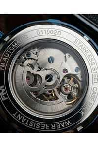 For Motion Otomatik Erkek Kol Saati 42 mm Açık Mekanizmalı Hasır Çelik Kordon