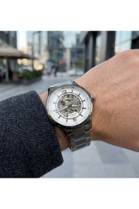 For Motion Otomatik Erkek Kol Saati 44 mm Çelik Kordon Skeleton Mekanizma – 3 ATM