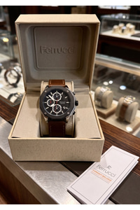 Function 43 mm Erkek Kol Saati Mat Siyah Kasa Deri Kordon Çok Fonksiyonlu Siyah Kadran Quartz Saat
