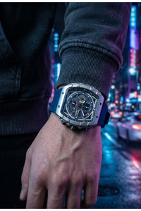 Function 45 mm Erkek Kol Saati Lacivert Silikon Kordon Büyük Kasa Takvimli Spor Saat