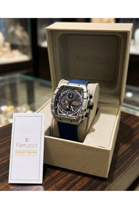 Function 45 mm Erkek Kol Saati Lacivert Silikon Kordon Büyük Kasa Takvimli Spor Saat