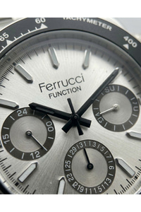 Function Erkek Kol Saati 40 mm Çelik Kordon Takvimli Multifonksiyon Quartz Saat