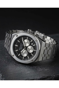 Function Erkek Kol Saati 43 mm Çelik Kordon Takvimli Multifonksiyon Quartz Saat