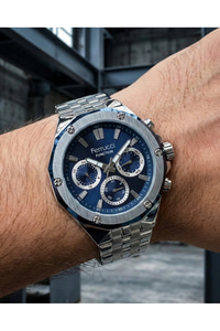 Function Erkek Kol Saati 45 mm Çelik Lacivert Kadran