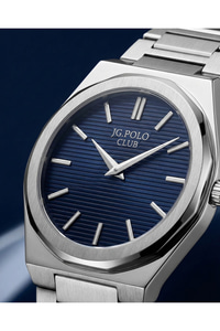 J.G.Polo Club Erkek Kol Saati 39 mm Çelik Kordon Lacivert Kadran İnce Tasarım 5 ATM