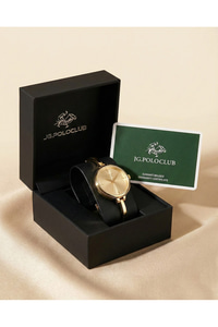 J.G. Polo Club Kadın Kelepçe Kol Saati Gold Quartz Mineral Cam 5 ATM Zarif 26 mm