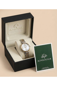 J.G. Polo Club Kadın Kol Saati Kadran Çift Renk Çelik Quartz Mineral Cam 5 ATM 26 mm