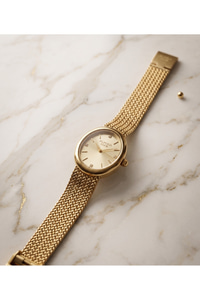 JG Polo Club 26 mm Kadın Kol Saati Gold Renkli Hasır Kordon Minimal Zarif Klasik Quartz Saat 5 ATM