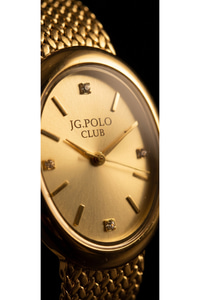 JG Polo Club 26 mm Kadın Kol Saati Gold Renkli Hasır Kordon Minimal Zarif Klasik Quartz Saat 5 ATM