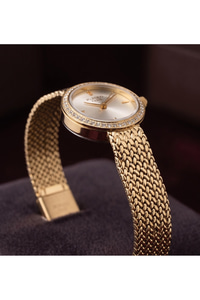 JG Polo Club 26mm Gold Renkli Taş Detaylı Kadın Kol Saati Hasır Kordon 5 ATM