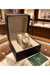 JG Polo Club 26mm Gold Renkli Taş Detaylı Kadın Kol Saati Hasır Kordon 5 ATM