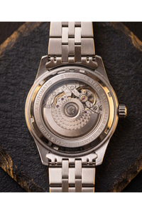 JG Polo Club 39 mm Otomatik Erkek Kol Saati Yeşil Kadran Bombeli Cam Mekanizma Görünümlü Çift Renk Çelik Kordon 5 ATM