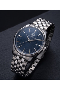 JG Polo Club 42mm Lacivert Kadranlı Erkek Kol Saati Çelik Kordon Klasik Damat Saati 5 ATM