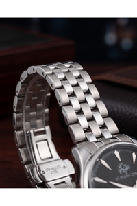 JG Polo Club 42mm Siyah Kadranlı Erkek Kol Saati Çelik Kordon Klasik Damat Saati 5 ATM