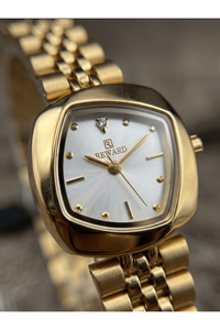 Kadın Kol Saati 27 mm Gold Çelik Kordon 5 ATM Şık Tasarım