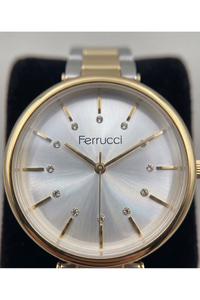 Kadın Kol Saati 34 mm Gold Gümüş Renk Çelik Kordon Gümüş Kadran Taşlı Şık Model
