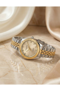Kadın Kol Saati Çift Renk Çelik Quartz Mineral Cam 3 ATM Su Geçirmez 31 mm