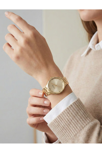 Kadın Kol Saati Gold Çelik 31-34 mm Quartz Kristal Cam