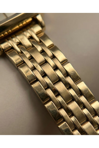 Kadın Kol Saati Gold Renk Kare Kasa Çelik Kordon Quartz Saat 28 mm