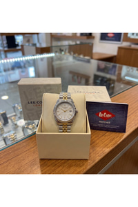London Kadın Kol Saati 32 mm Gold Gümüş Çelik Kordon Takvimli Görünümlü