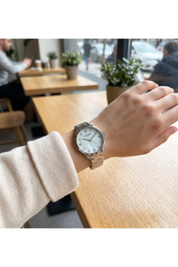 London Kadın Kol Saati 36 mm Gümüş Çelik Kordon Kadran Quartz