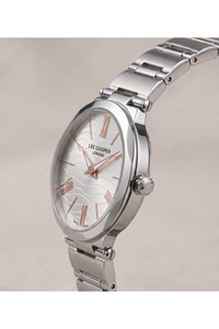 London Kadın Saati 28mm Küçük Kasa Desenli Kadran Rose Gold Detay Gümüş Çelik