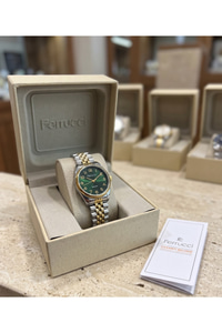 Milano 25 mm Kadın Kol Saati Çok Küçük Kasa Minimal Yeşil Kadran Gold Gümüş