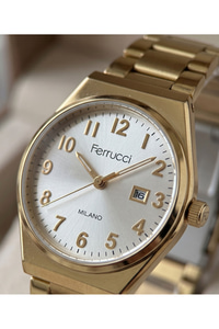 Milano 29 mm Kadın Kol Saati Küçük Kasa Gold Renkli Beyaz Kadran Takvimli