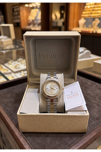 Milano 31 mm Kadın Kol Saati Gold Detaylı Gümüş Kasa Çift Renk Çelik Kordon Zarif Klasik Quartz Saat