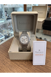 Milano 36 mm Taşlı Bezel Dekoratif Göstergeli Gümüş Kadın Saati