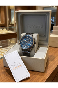Milano 42mm Antrasit & Mavi Çok Fonksiyonlu Erkek Kol Saati 3 ATM Çelik Kordon