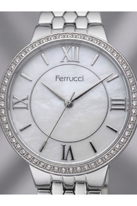 Milano Kadın Saati 36 mm Gümüş Renk Taşlı Bezel Silver Kadran Metal Kordon