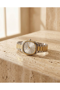 Milano Unisex Kol Saati 34 mm Çelik Kordon Gold Gümüş Çift Renk Quartz 3 ATM