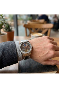 Otomatik Erkek Kol Saati 44 mm Çelik Kordon Skeleton Mekanizma Şeffaf Arka Kapak