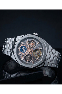 Otomatik Erkek Kol Saati 44 mm Çelik Kordon Skeleton Mekanizma Şeffaf Arka Kapak