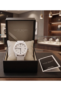 San Diego 39mm Unisex Beyaz Silikon Kordon Saat – Minimal Teenage Stil Spor Casual Kol Saati