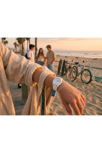San Diego 39mm Unisex Beyaz Silikon Kordon Saat – Minimal Teenage Stil Spor Casual Kol Saati
