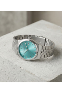 Unisex Kol Saati 37 mm Gümüş Kaplama Mavi Kadran Takvimli Çelik Saat