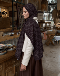 Acı Kahve Select İpek Vual Şal