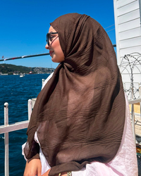 Acı Kahve Terra Müslin Şal