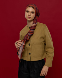 Amber & Patlıcan Sultani Desen Şal