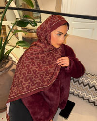 Bordo Select Pamuk Vual Şal