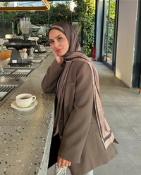 Brown Degrade Desen Şal 