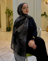 Füme Gölge Desenli Müslin Şal