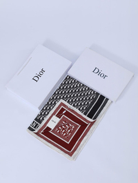 İthal Siyah & Kırmızı CD Desen Twill İpek Şal 