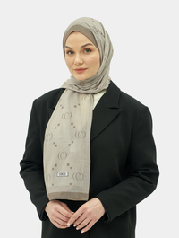 Koyu Vizon COCO Desen Şal